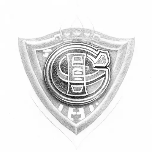 Stanley Cup with Montreal Canadiens logo on front of it tattoo design idea