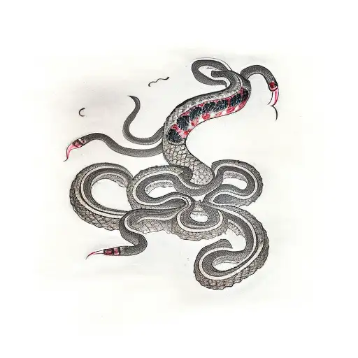 snake with scorpion tattoo design idea
