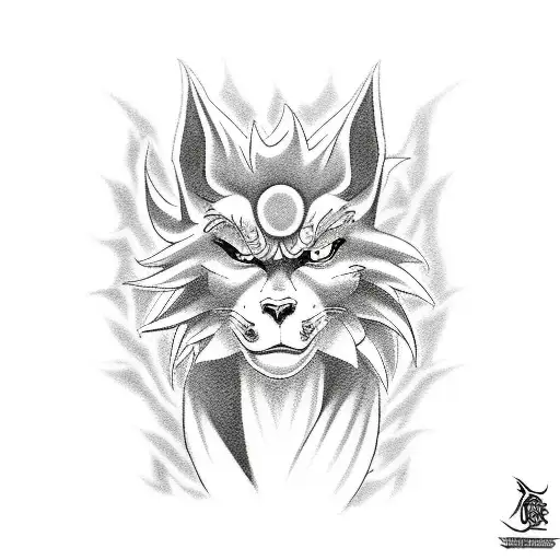kurama naruto tattoo design idea