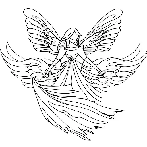 falling angels  tattoo design idea