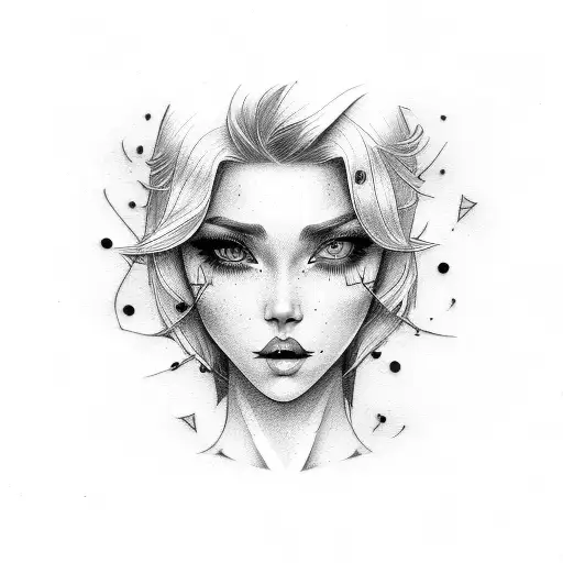 sunshine blonde women tattoo design idea
