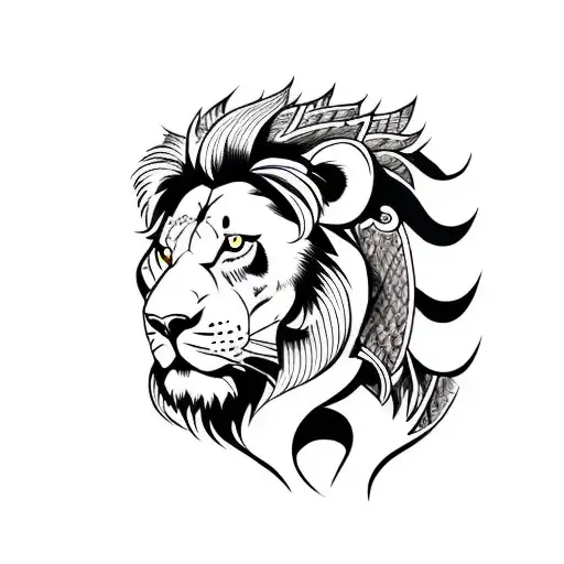 super hero dad advocates lion tattoo design idea