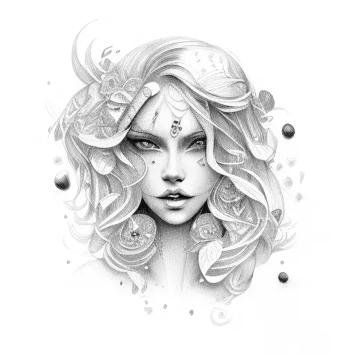 sunshine blonde women tattoo design idea