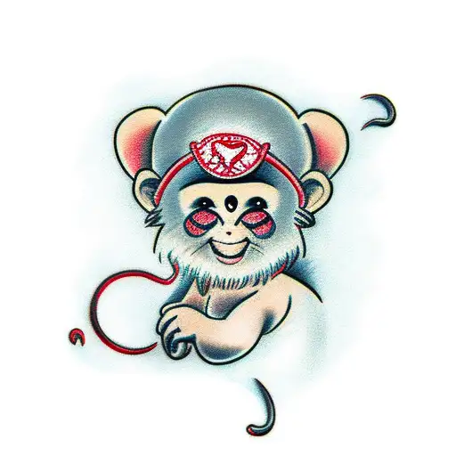 cartoon baby monkey tattoos