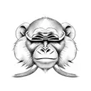 cute girl monkey  tattoo design idea