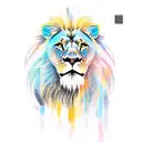 standing lion tattoo design idea