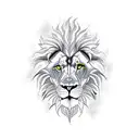 standing lion tattoo design idea