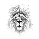 standing lion tattoo design idea