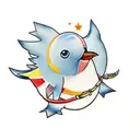 adhd penguin tattoo design idea