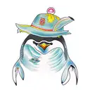 adhd penguin tattoo design idea