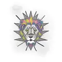 super hero dad lion tattoo design idea