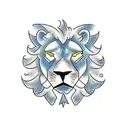 super hero dad lion tattoo design idea