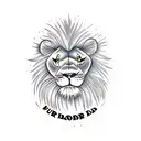 super hero dad lion tattoo design idea