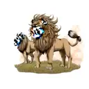 standing lion tattoo design idea