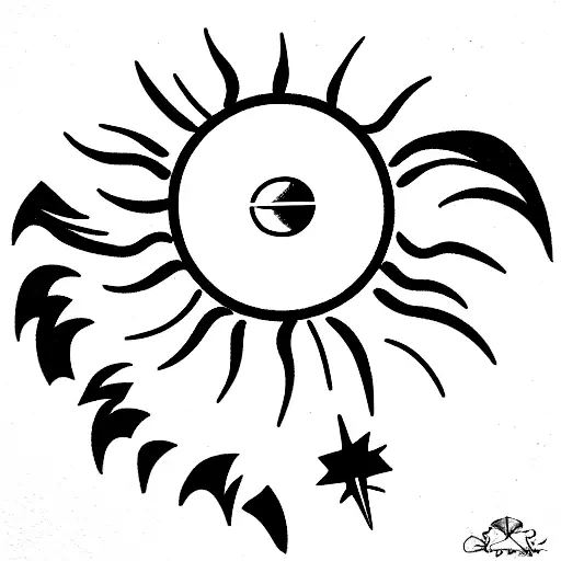 icarus  and the sun tattoo design idea