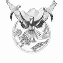 Andean Condor mountain  tattoo design idea