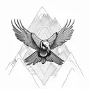Andean Condor mountain  tattoo design idea