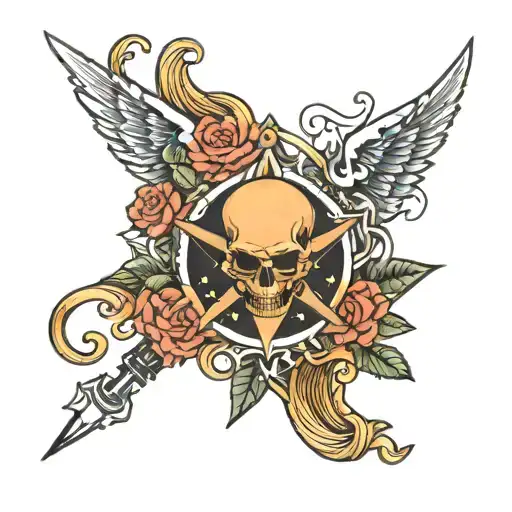 sign per aspera ad astra tattoo design idea