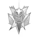 lightning beam tattoo design idea