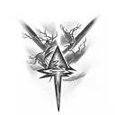 lightning beam tattoo design idea