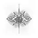 lightning beam tattoo design idea