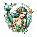 Mermaid tattoo design idea