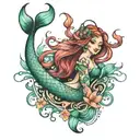 Mermaid tattoo design idea