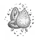  avocado ninja  tattoo design idea