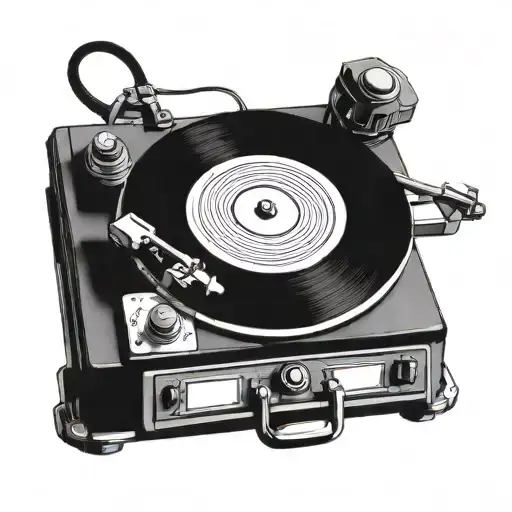 record player  tattoo design idea