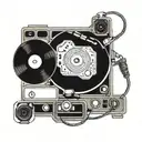 record player  tattoo design idea