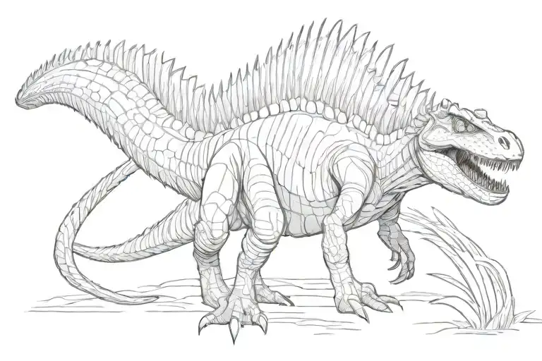 spinosaurus tattoo design idea