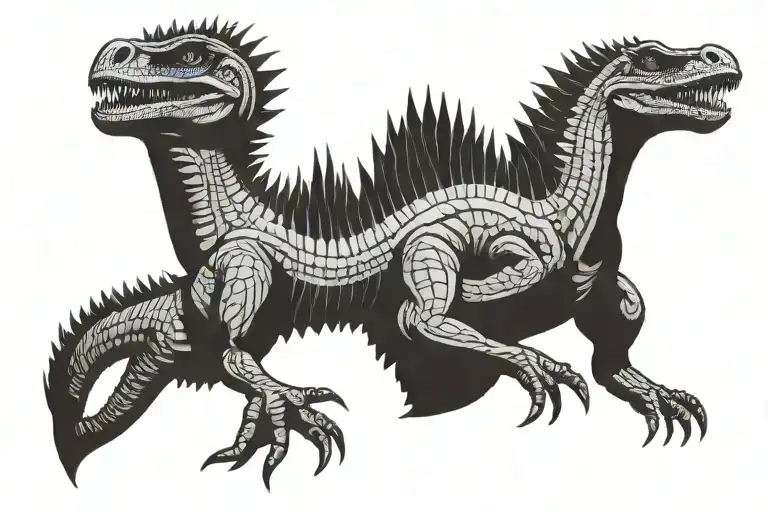 spinosaurus tattoo design idea