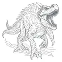 spinosaurus tattoo design idea