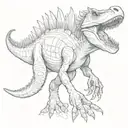 spinosaurus tattoo design idea