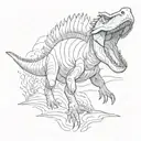 spinosaurus tattoo design idea