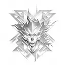 linkin park logo in flame tattoo design idea