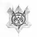 linkin park logo in flame tattoo design idea