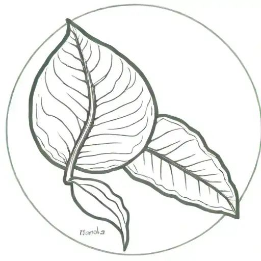 pressed penny with a hosta  tattoo design idea