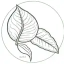 pressed penny with a hosta  tattoo design idea