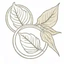 pressed penny with a hosta  tattoo design idea