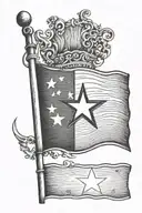 Texas flag tattoo design idea