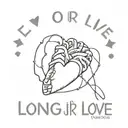 A broken heart with mending stitches and the words 'long live our love' as a reminder of resilience in love tattoo design idea