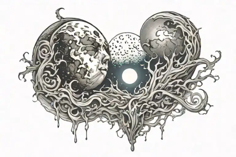 Moon tattoo design idea