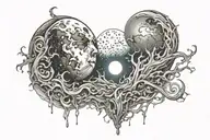 Moon tattoo design idea
