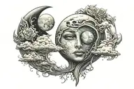 Moon tattoo design idea