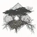 human roots reaching deep tattoo design idea