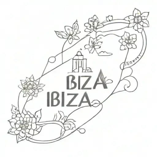IBIZA tattoo design idea