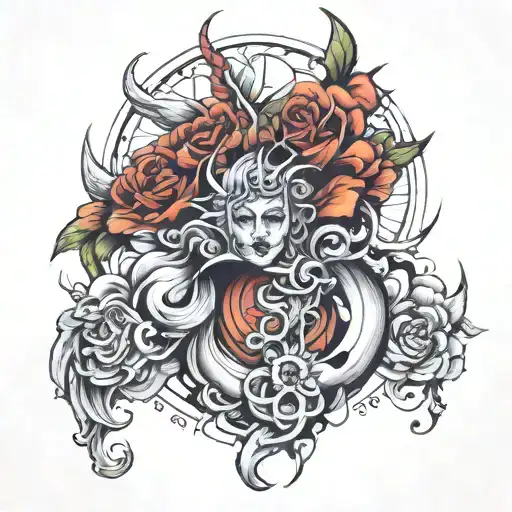transformation next to details tattoo design idea