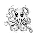 cute Octopus in fire tattoo design idea