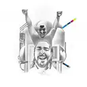 Post malone tattoo design idea